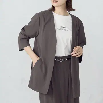 드라이 빈티지 착용 자켓 노카라 M COMME CA ISM