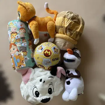 디즈니 봉제 인형 & 축구공 6세트