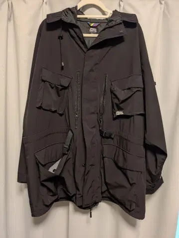 Abu Garcia x 이즈네스 콜라보 블랙 나일론 자켓 L