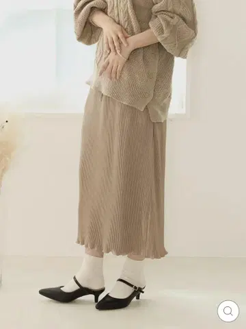 honono 마터니티 허리 셔링 스커트 beige