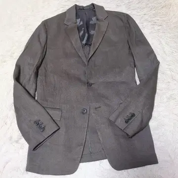 Theory 린넨 혼방 테일러드 자켓 본견편 카키 2버튼 백 오픈