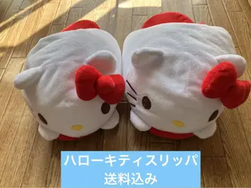 헬로키티 슬리퍼 화이트 레드