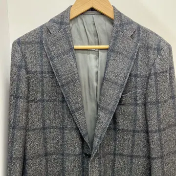그레이 계열 체크 테일러드 자켓 반지 자켓 고급