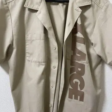 XLARGE 베이지 반팔 셔츠 S