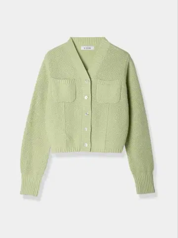 laubeblanc Basket Knit Cardigan 피스타치오