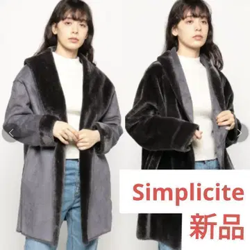 새상품 Simplicite 심플리시떼 리버서블 페이크 무스탕 코트