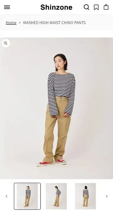 Shinzone 치노 팬츠 베이지 34