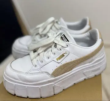 PUMA 통굽 화이트, 베이지 스니커즈