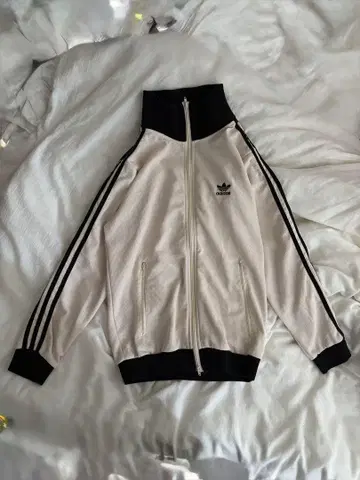 adidas 와플 트랙 자켓 S 화이트/블랙
