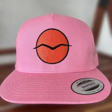 ROUND BIRD Sunset Logo MESH Cap Pink