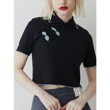 쥬에티 jouetie 24SS 차이나 폴로 상의 M