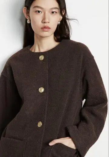 H&M 스카프 디테일 코트