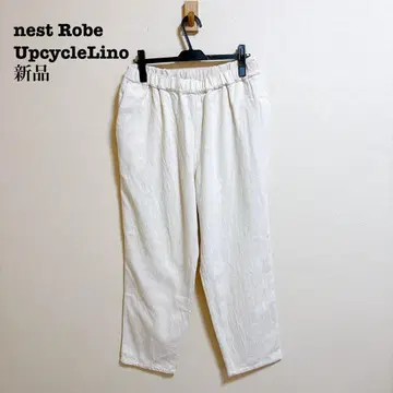 새상품 UpcycleLino BASIC 울 혼방 데님 이지 팬츠