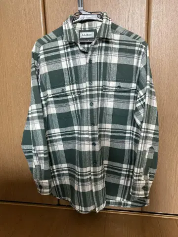 L.L.Bean 90s 그린 체크 플란넬 셔츠 M 사이즈