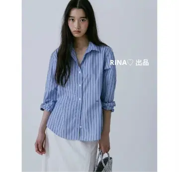 urbanic30 새로운 파랑과 화이트 스트라이프 셔츠