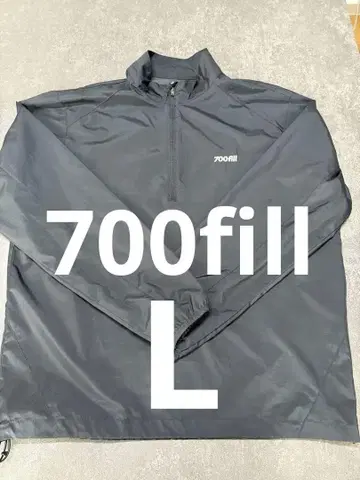 하자품 700 fill 블랙 하프 지퍼 자켓 L