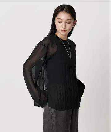 MARW UNITED ARROWS 와셔 시어 블라우스