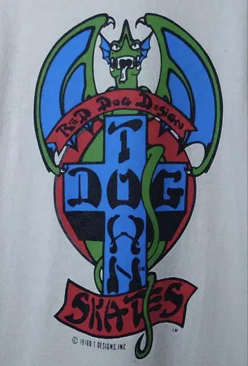 Red Dog Designs DOGTOWN 빈티지 티셔츠