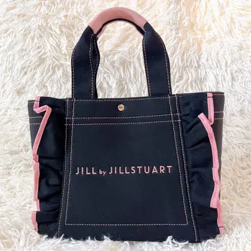 JILL by JILLSTUART 프릴 토트백 스몰 블랙 x 핑크