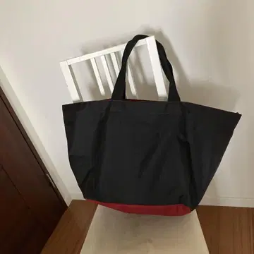 에르베샤플리에 블랙 레드 나일론 토트백 대용량