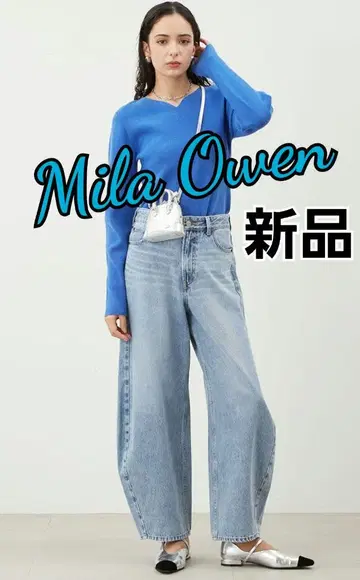 미라 오웬 루즈핏 커브 데님 팬츠 택 포함 새상품