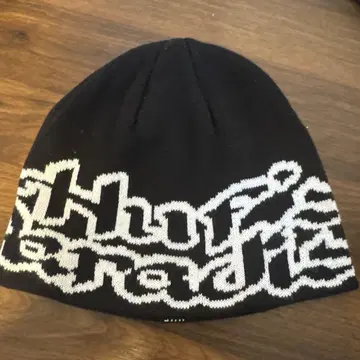 HUF 로고 블랙 니트 모자