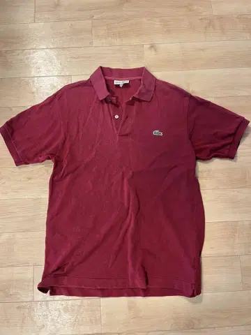 Lacoste 피케 셔츠 사이즈 4 와인 레드