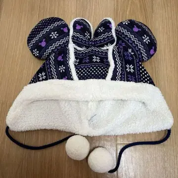 미니 팬캡 보라색 노르딕 무늬 58cm