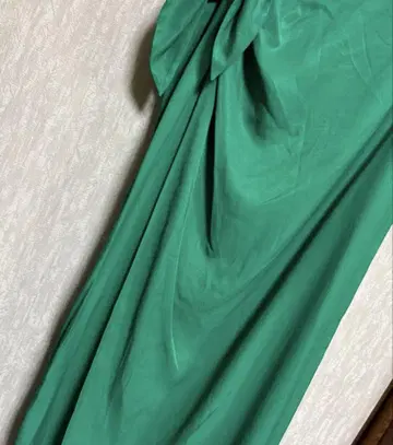 ZARA 롱 타이 랩스커트 그린 미사용