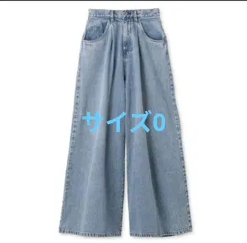 프레이 아이디 하이웨스트 와이드 데님 팬츠
