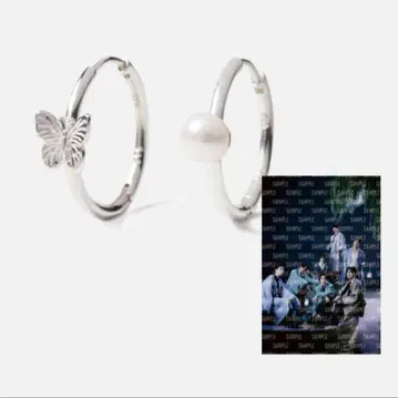 [ 공식 ] BTS 달마준 2022 귀걸이 나비 펄 DALMAJUNG