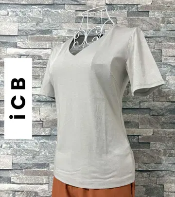 iCB 아이씨비 일본제 심플 V넥 반팔 티셔츠 S