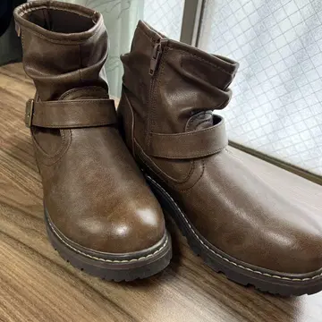 [할인 불가] 브라운 숏부츠 백지퍼 포함 26.5cm