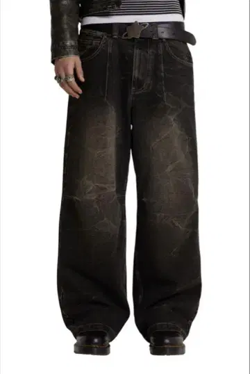 JADED LONDON WASHED BLACK RAZOR JEAN w30