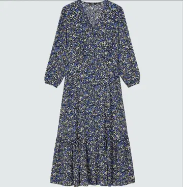UNIQLO V넥 플라워 프린트 원피스