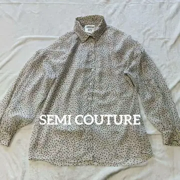 새상품급*SEMI COUTURE 세미 퀼트* 긴팔 블라우스 도트 L
