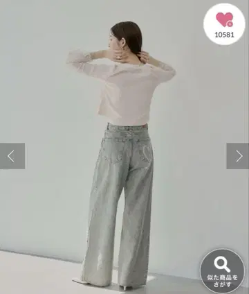 chico 하트 프린트 박스 와이드 팬츠 사이즈 2