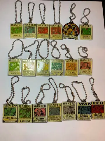 원피스 수배서 WANTED 키링 세트 ONEPIECE