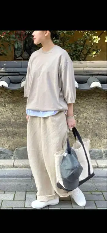 저널 포플린 와셔 이지 팬츠