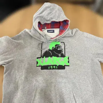 XLARGE 그레이 후디 1991년 디자인