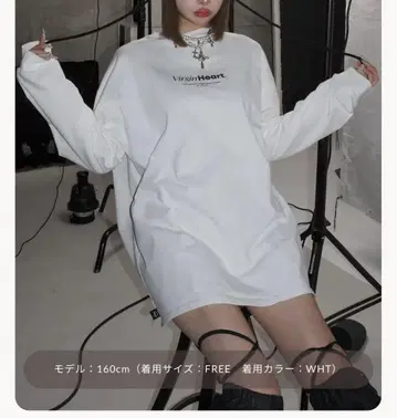다리치 하트 모티브 롱T셔츠