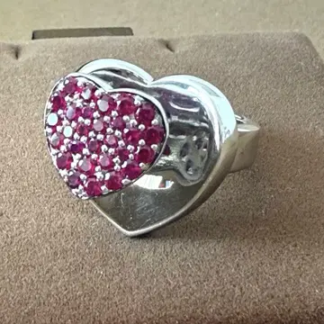 폴리 폴리 하트 파베 반지 925 9호