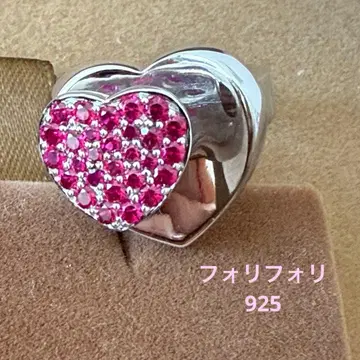 폴리 폴리 하트 파베 반지 925 9호