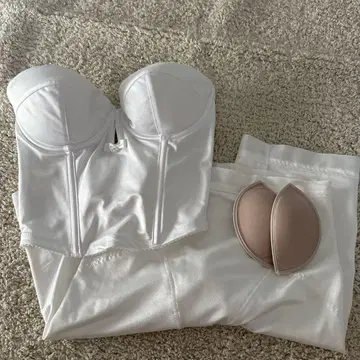 브라이덜 이너 숏 뷔스티에 D70 롱 거들 M