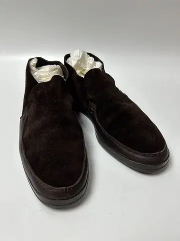 BALLY 다크 브라운 스웨이드/가죽 슬립온 UK 7