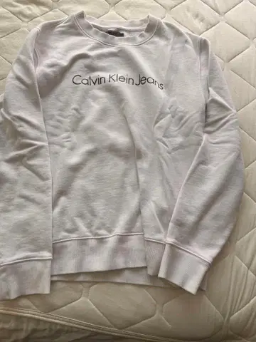 Calvin Klein Jeans 화이트 맨투맨 L 속기모