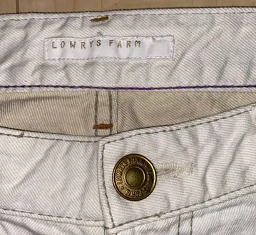 여성용 LOWRYS FARM 화이트 청바지