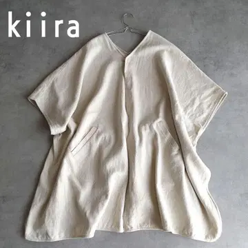 키이라 코튼 린넨 헤링본 판초 린넨 혼방 루즈핏