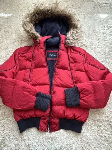 NAUTICA 레드 다운 자켓