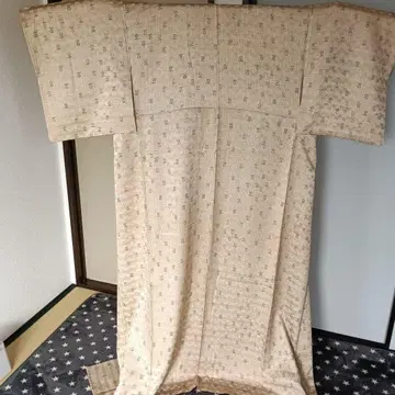 베이지 미니 꽃무늬 기모노